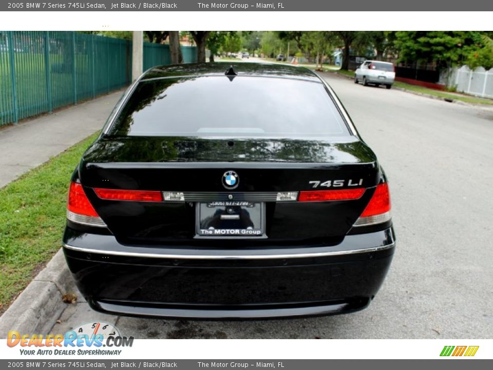 2005 BMW 7 Series 745Li Sedan Jet Black / Black/Black Photo #10