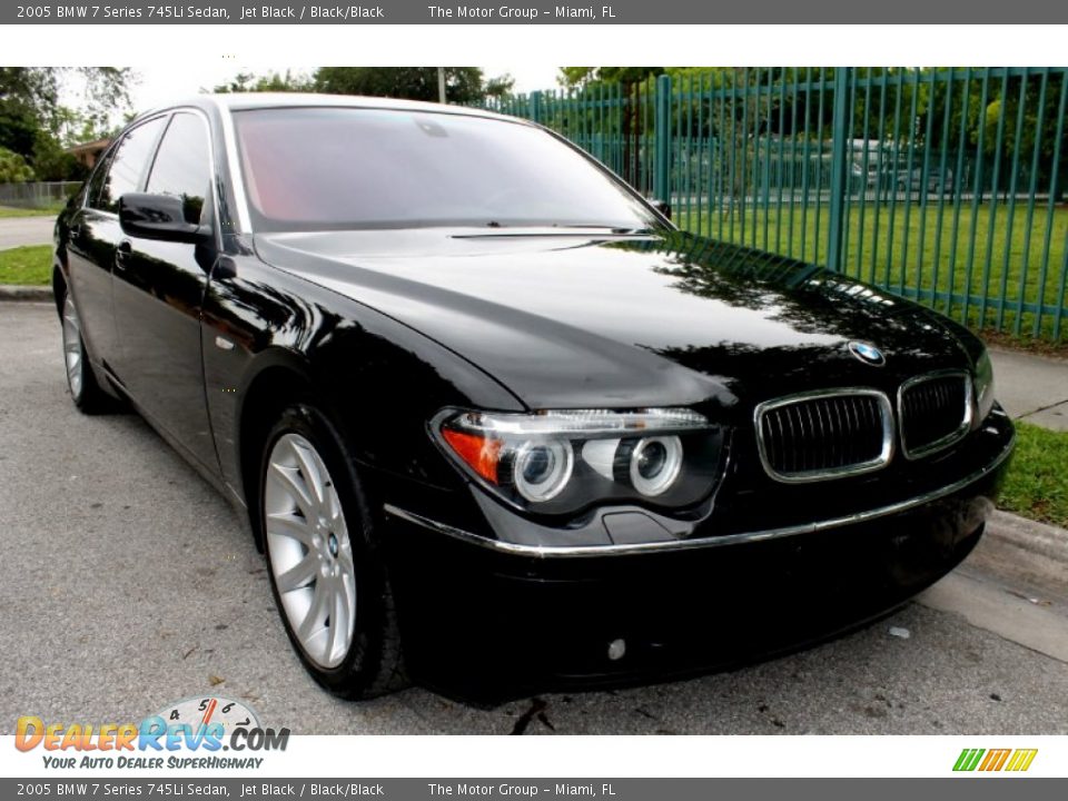 2005 BMW 7 Series 745Li Sedan Jet Black / Black/Black Photo #11
