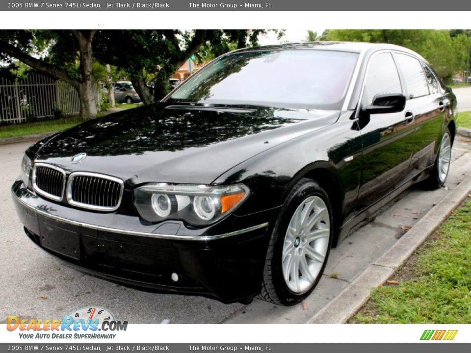 2005 BMW 7 Series 745Li Sedan Jet Black / Black/Black Photo #12
