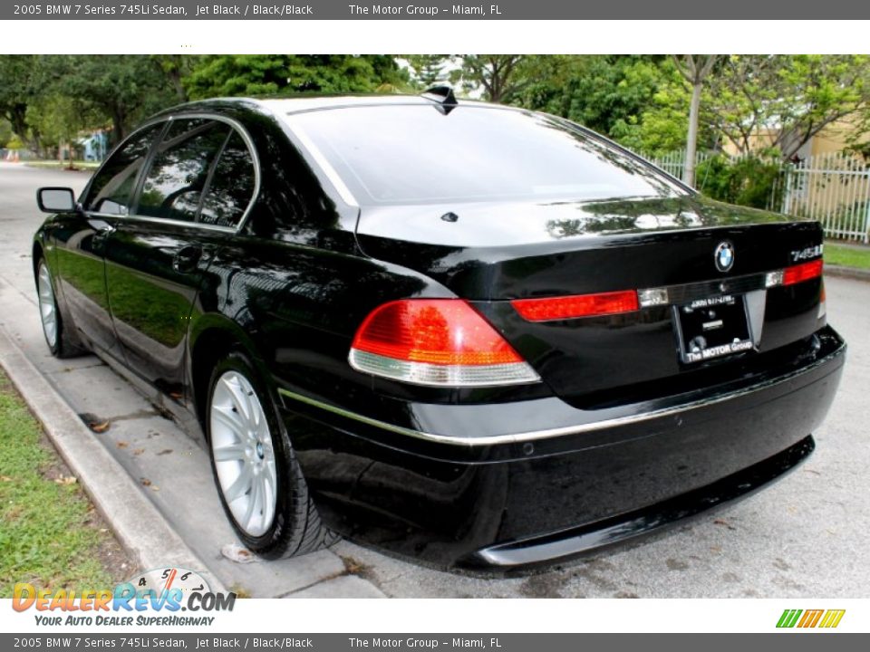 2005 BMW 7 Series 745Li Sedan Jet Black / Black/Black Photo #13