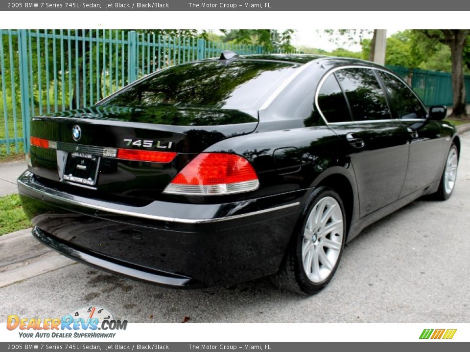2005 BMW 7 Series 745Li Sedan Jet Black / Black/Black Photo #14