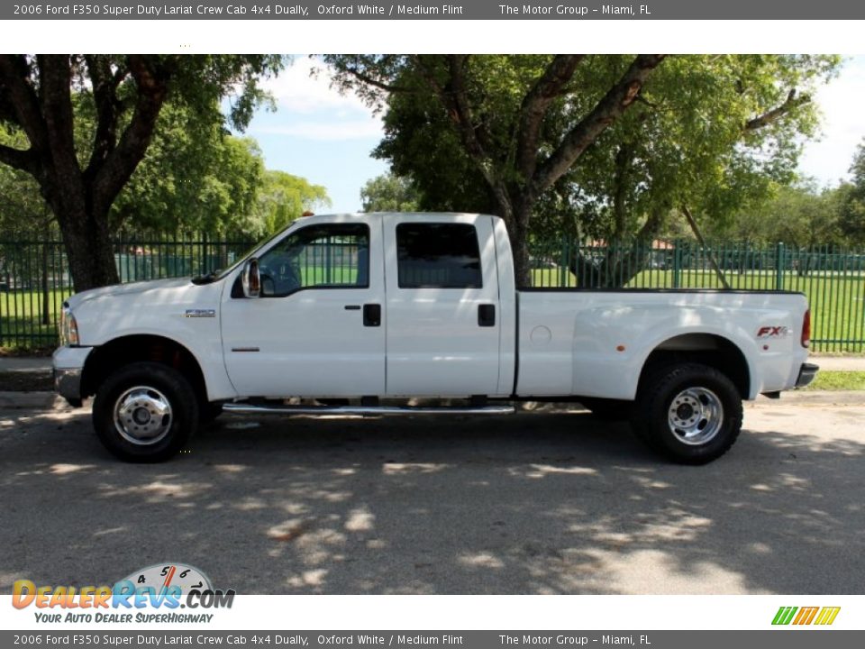 2006 Ford F350 Super Duty Lariat Crew Cab 4x4 Dually Oxford White / Medium Flint Photo #5
