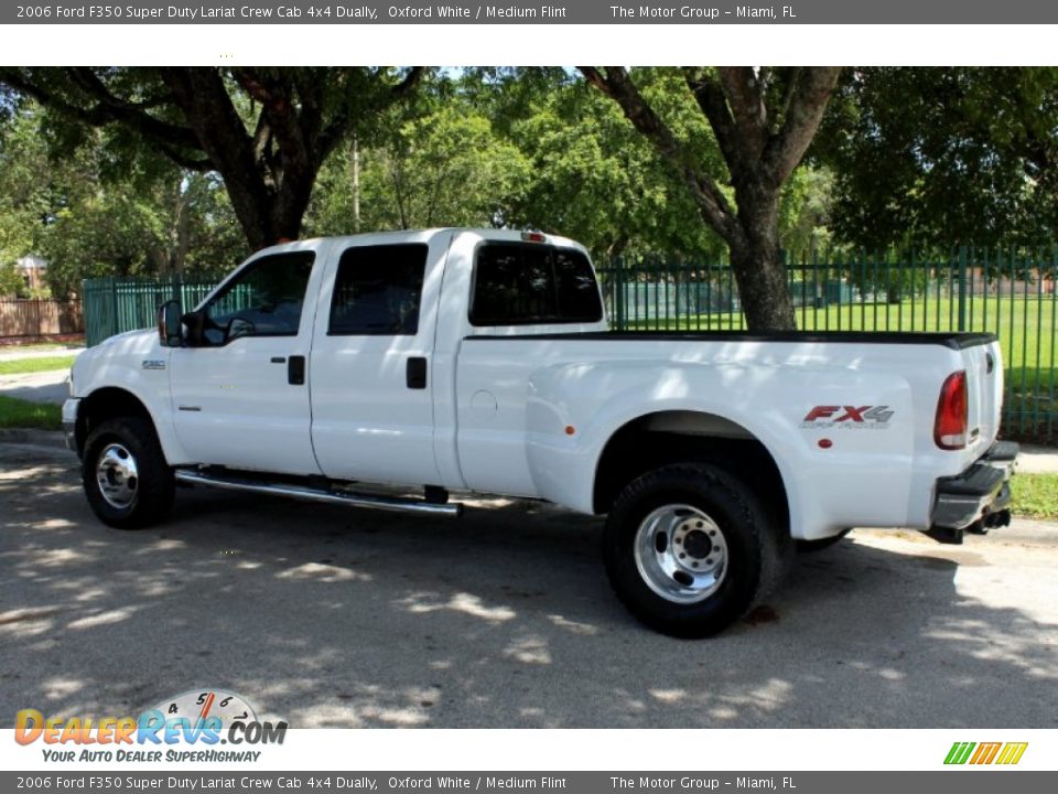 2006 Ford F350 Super Duty Lariat Crew Cab 4x4 Dually Oxford White / Medium Flint Photo #7