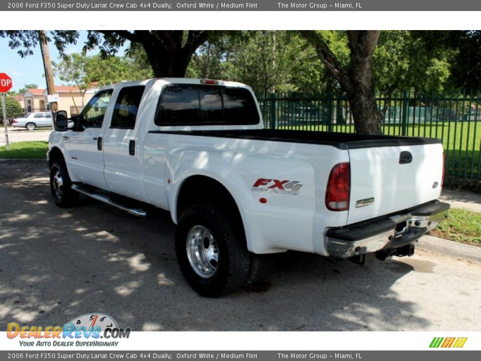 2006 Ford F350 Super Duty Lariat Crew Cab 4x4 Dually Oxford White / Medium Flint Photo #9