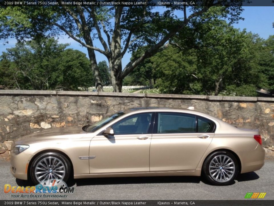 Milano Beige Metallic 2009 BMW 7 Series 750Li Sedan Photo #5