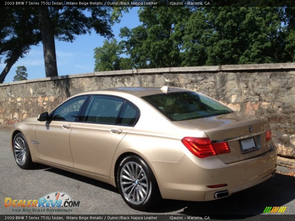 2009 BMW 7 Series 750Li Sedan Milano Beige Metallic / Oyster/Black Nappa Leather Photo #6