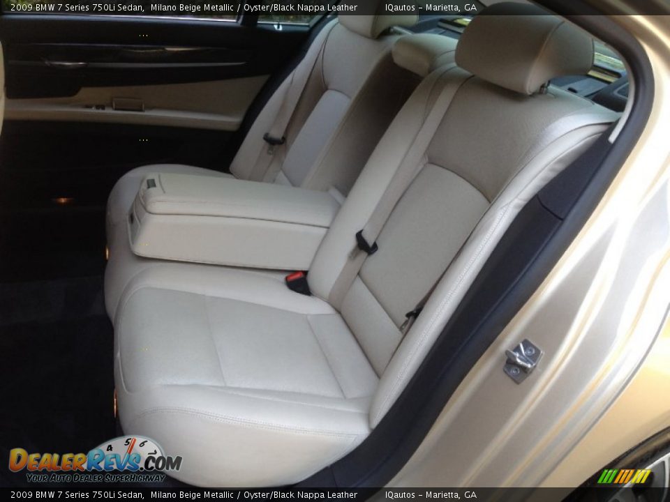 Rear Seat of 2009 BMW 7 Series 750Li Sedan Photo #29