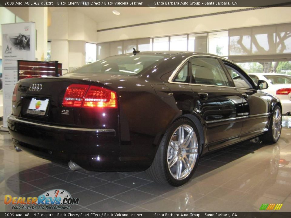 2009 Audi A8 L 4.2 quattro Black Cherry Pearl Effect / Black Valcona Leather Photo #2