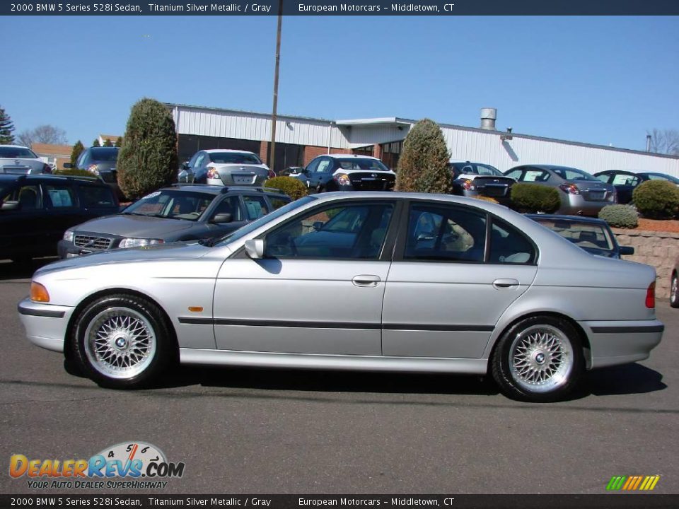2000 BMW 5 Series 528i Sedan Titanium Silver Metallic / Gray Photo #2