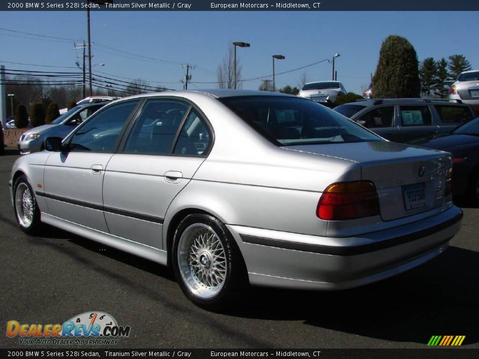 2000 BMW 5 Series 528i Sedan Titanium Silver Metallic / Gray Photo #3