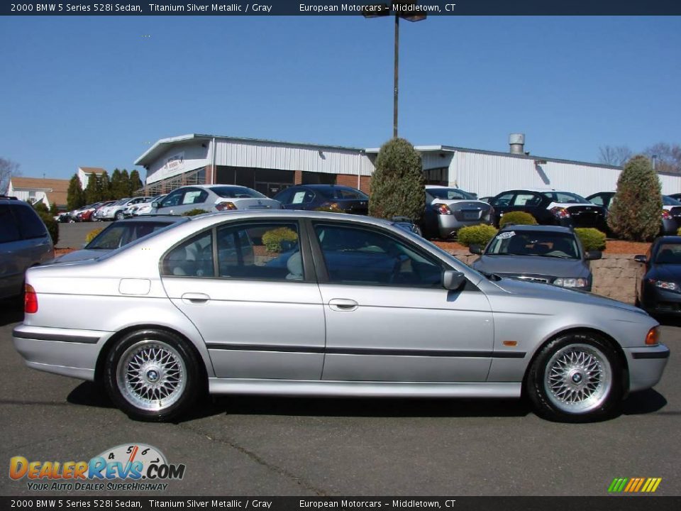 2000 BMW 5 Series 528i Sedan Titanium Silver Metallic / Gray Photo #5