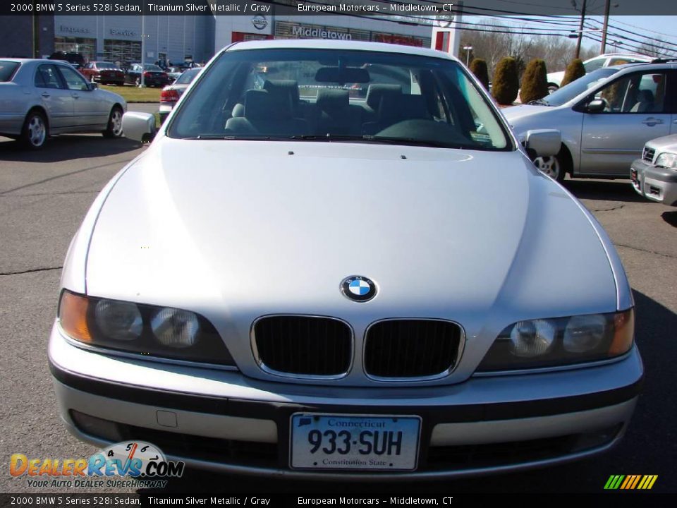 2000 BMW 5 Series 528i Sedan Titanium Silver Metallic / Gray Photo #7