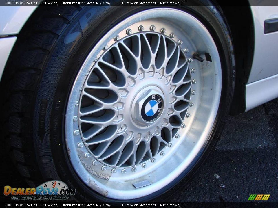2000 BMW 5 Series 528i Sedan Titanium Silver Metallic / Gray Photo #13
