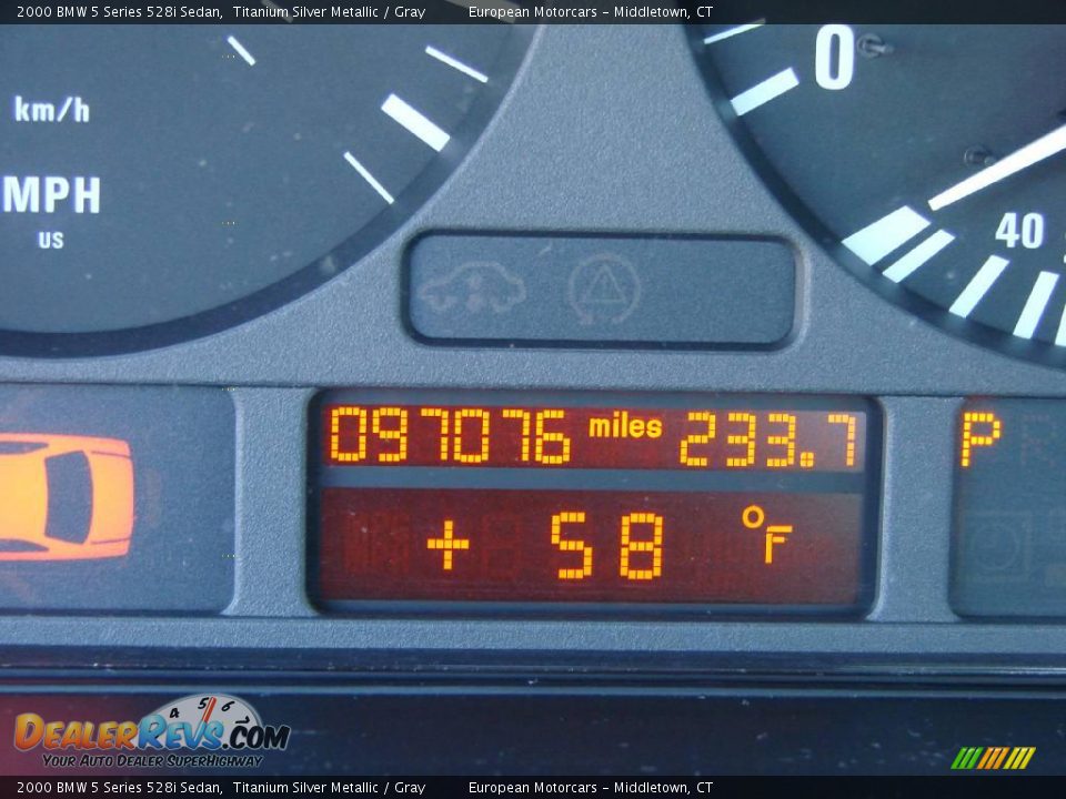 2000 BMW 5 Series 528i Sedan Titanium Silver Metallic / Gray Photo #14