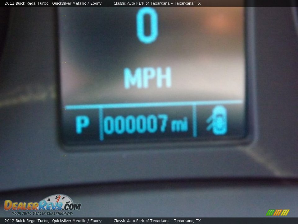 2012 Buick Regal Turbo Quicksilver Metallic / Ebony Photo #11