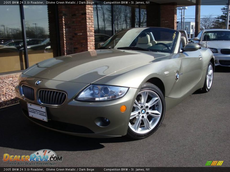 2005 BMW Z4 3.0i Roadster Olivine Green Metallic / Dark Beige Photo #1