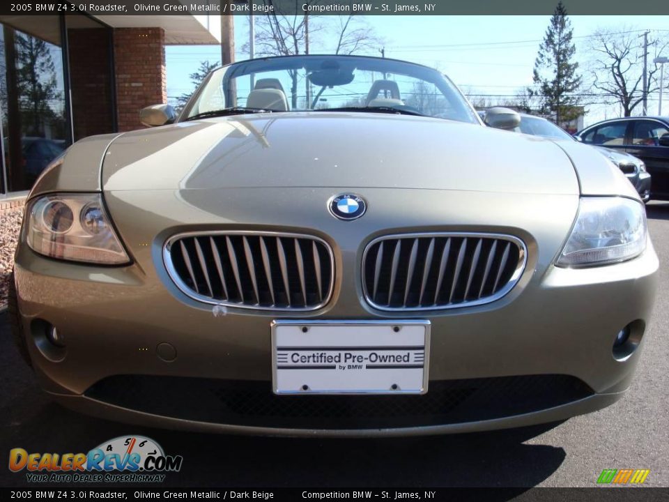 2005 BMW Z4 3.0i Roadster Olivine Green Metallic / Dark Beige Photo #3