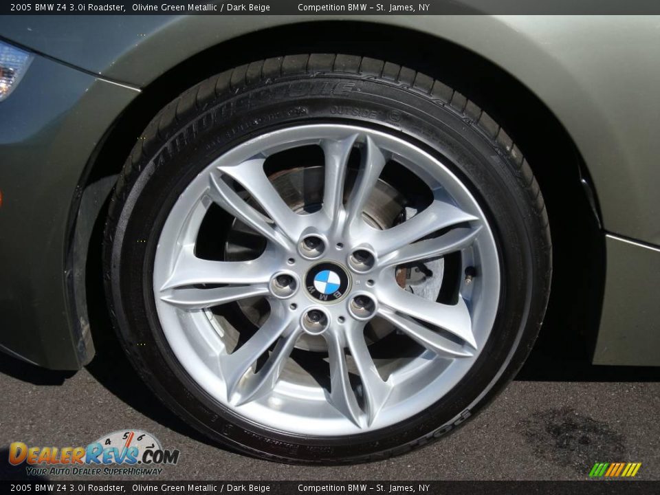 2005 BMW Z4 3.0i Roadster Olivine Green Metallic / Dark Beige Photo #7