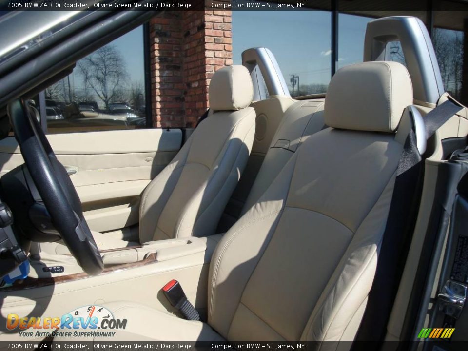 2005 BMW Z4 3.0i Roadster Olivine Green Metallic / Dark Beige Photo #9