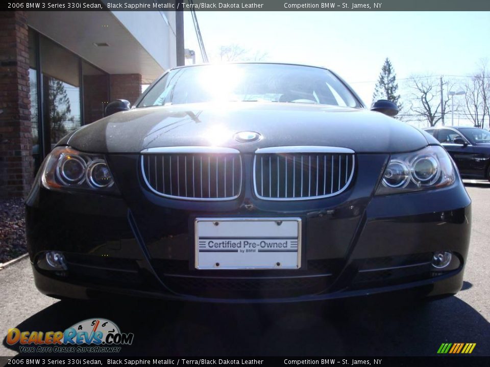 2006 BMW 3 Series 330i Sedan Black Sapphire Metallic / Terra/Black Dakota Leather Photo #2