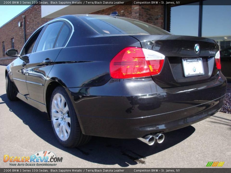 2006 BMW 3 Series 330i Sedan Black Sapphire Metallic / Terra/Black Dakota Leather Photo #4