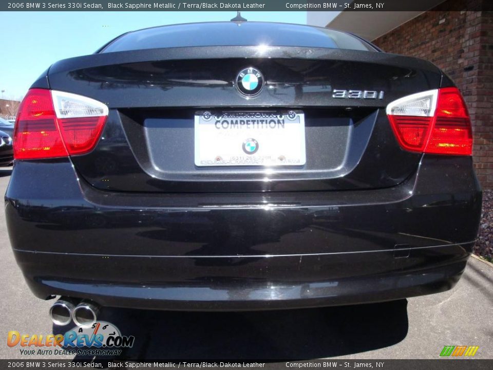 2006 BMW 3 Series 330i Sedan Black Sapphire Metallic / Terra/Black Dakota Leather Photo #5