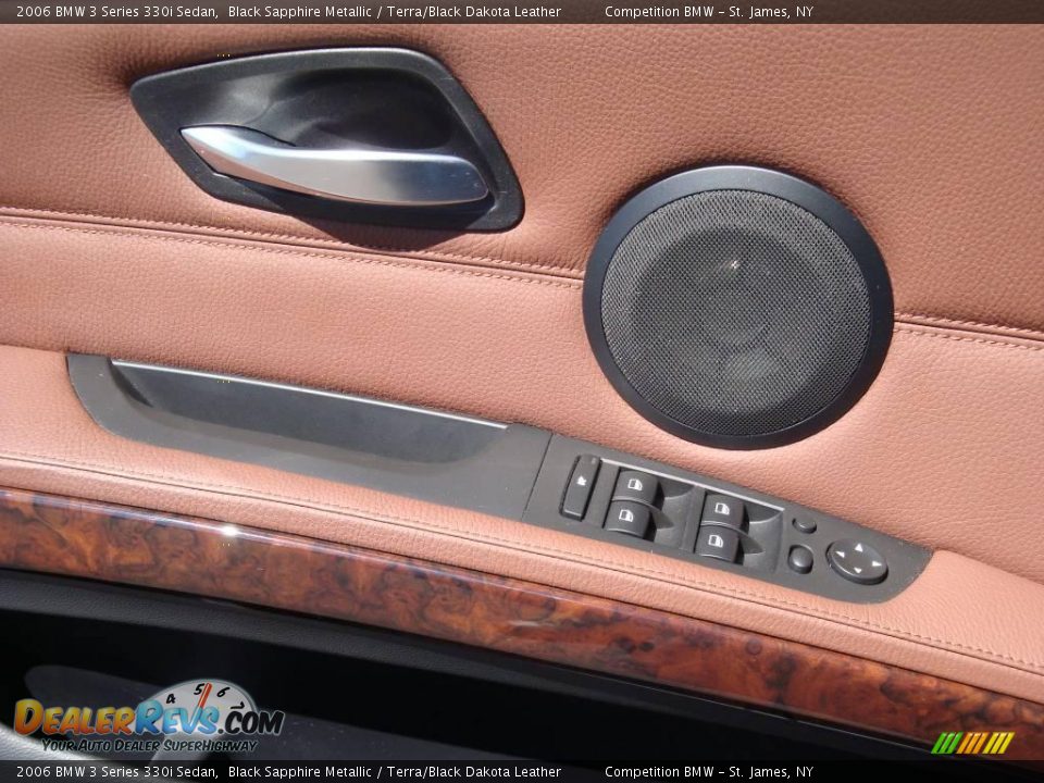 2006 BMW 3 Series 330i Sedan Black Sapphire Metallic / Terra/Black Dakota Leather Photo #9