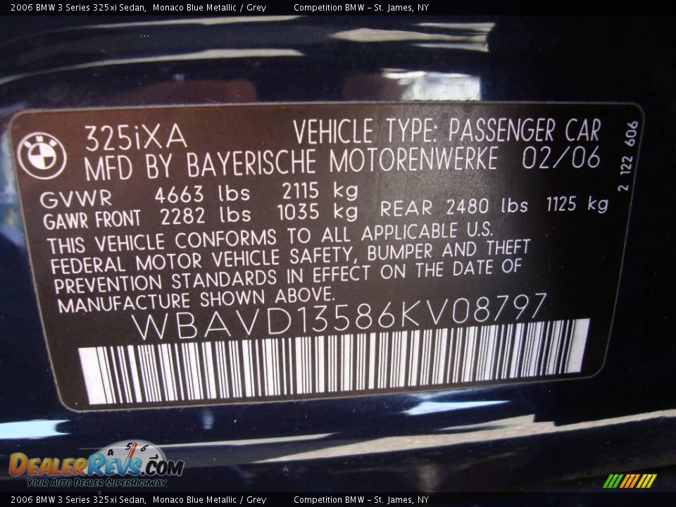 2006 BMW 3 Series 325xi Sedan Monaco Blue Metallic / Grey Photo #18