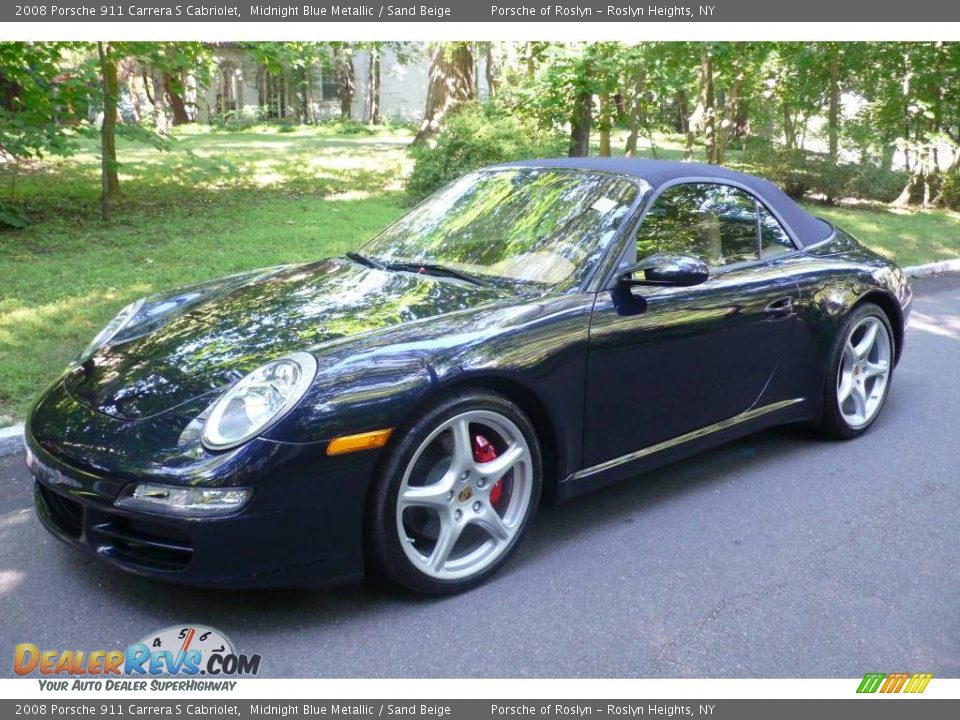 2008 Porsche 911 Carrera S Cabriolet Midnight Blue Metallic / Sand Beige Photo #1