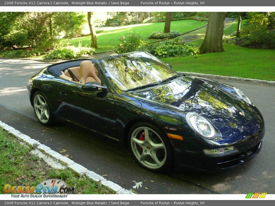 2008 Porsche 911 Carrera S Cabriolet Midnight Blue Metallic / Sand Beige Photo #8