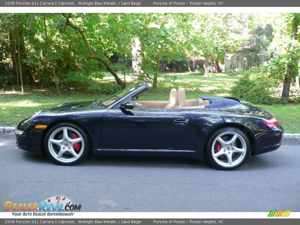 2008 Porsche 911 Carrera S Cabriolet Midnight Blue Metallic / Sand Beige Photo #9