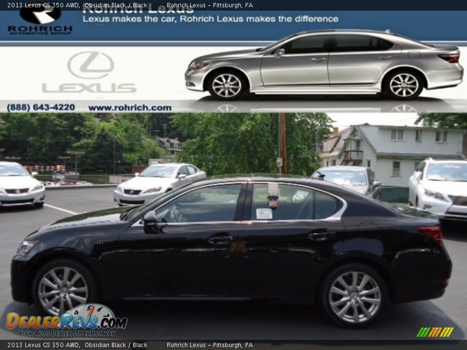 2013 Lexus GS 350 AWD Obsidian Black / Black Photo #1