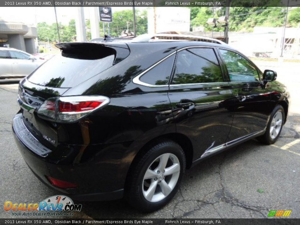 2013 Lexus RX 350 AWD Obsidian Black / Parchment/Espresso Birds Eye Maple Photo #4