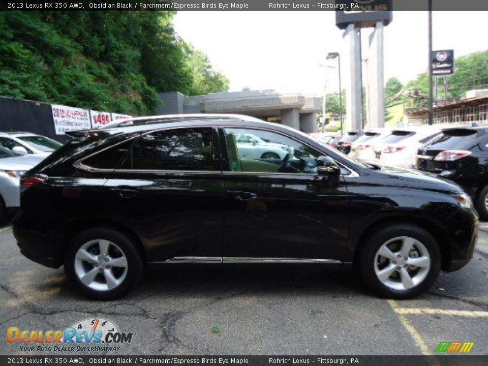 2013 Lexus RX 350 AWD Obsidian Black / Parchment/Espresso Birds Eye Maple Photo #5