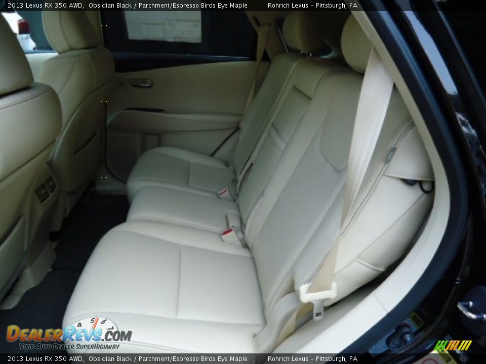2013 Lexus RX 350 AWD Obsidian Black / Parchment/Espresso Birds Eye Maple Photo #11