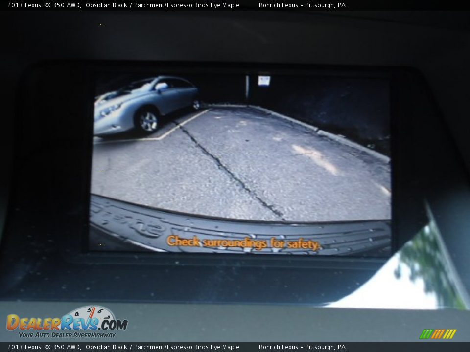 2013 Lexus RX 350 AWD Obsidian Black / Parchment/Espresso Birds Eye Maple Photo #18