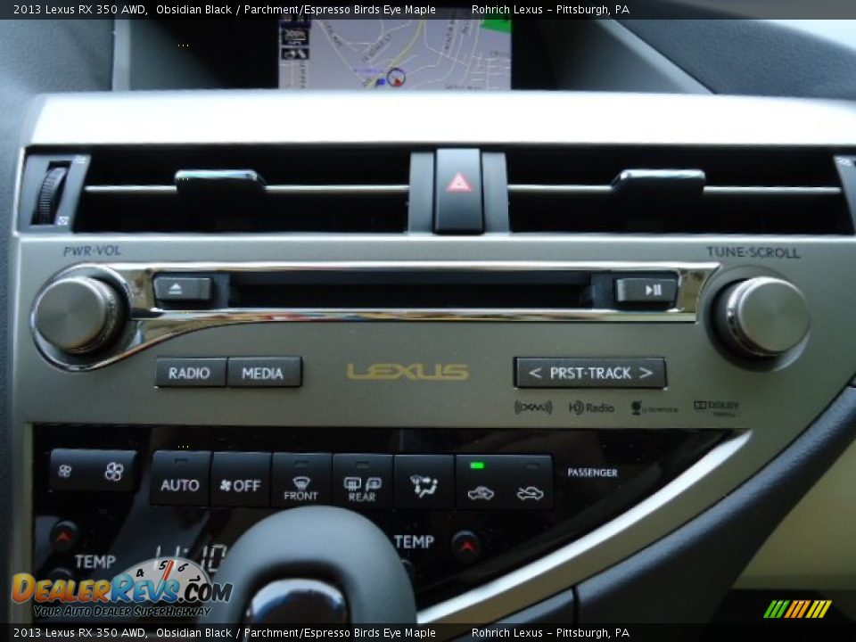 2013 Lexus RX 350 AWD Obsidian Black / Parchment/Espresso Birds Eye Maple Photo #19
