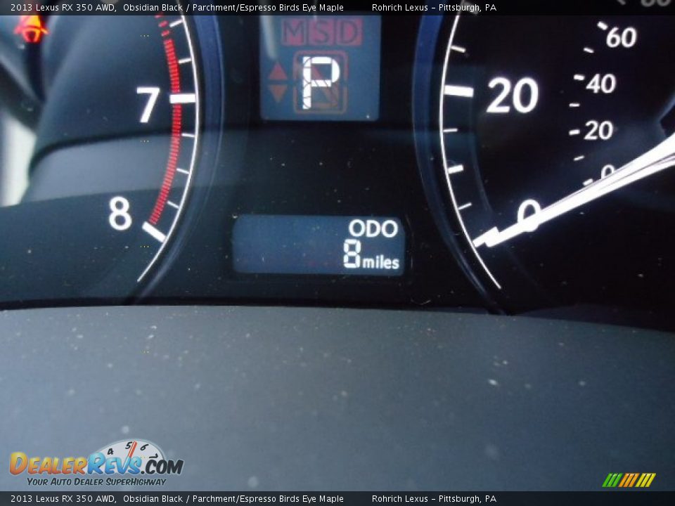 2013 Lexus RX 350 AWD Obsidian Black / Parchment/Espresso Birds Eye Maple Photo #20