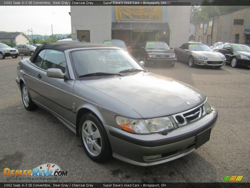 2002 Saab 9-3 SE Convertible Steel Gray / Charcoal Gray Photo #2