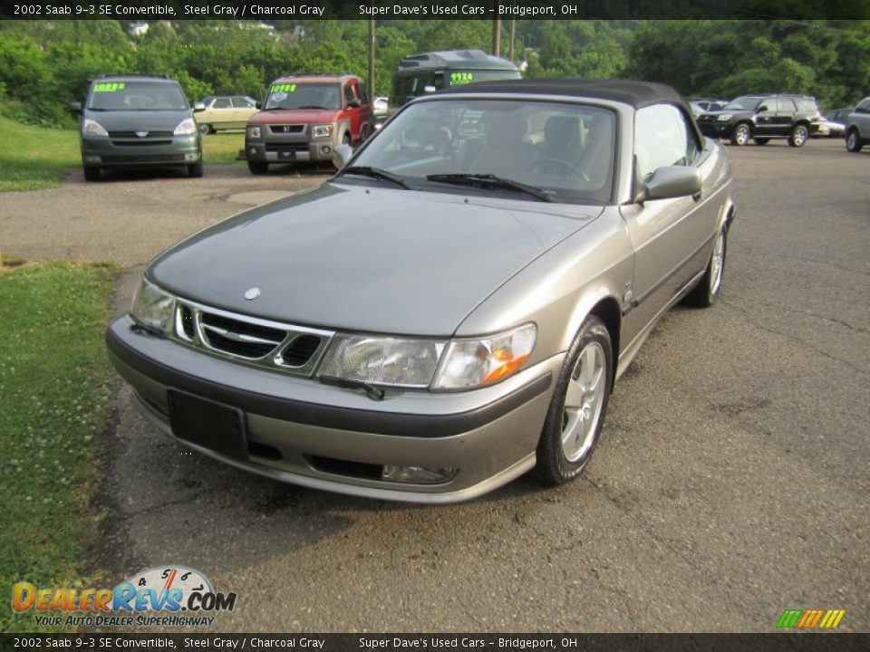 2002 Saab 9-3 SE Convertible Steel Gray / Charcoal Gray Photo #4