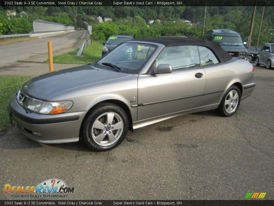 2002 Saab 9-3 SE Convertible Steel Gray / Charcoal Gray Photo #5
