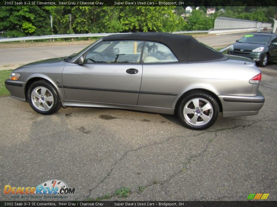 2002 Saab 9-3 SE Convertible Steel Gray / Charcoal Gray Photo #6