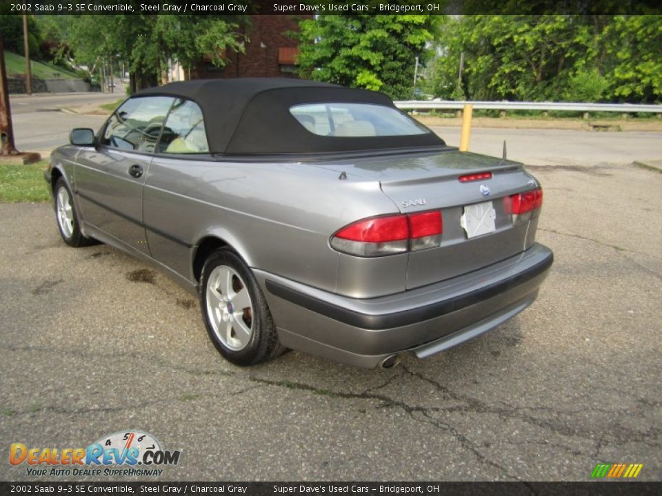 2002 Saab 9-3 SE Convertible Steel Gray / Charcoal Gray Photo #7