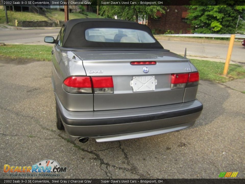 2002 Saab 9-3 SE Convertible Steel Gray / Charcoal Gray Photo #8