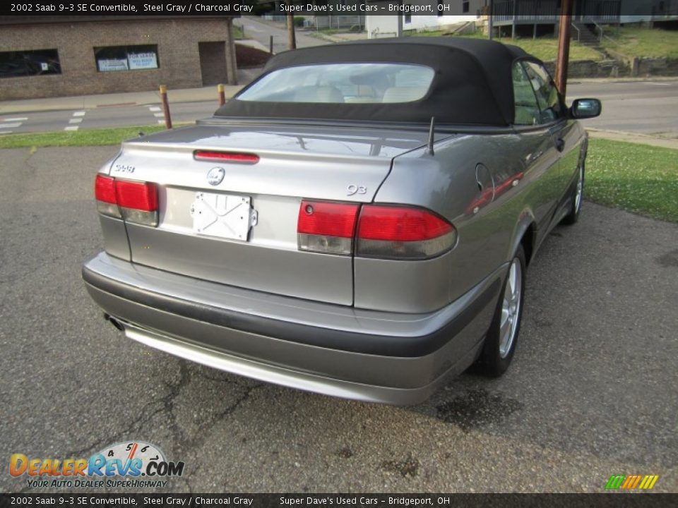 2002 Saab 9-3 SE Convertible Steel Gray / Charcoal Gray Photo #9