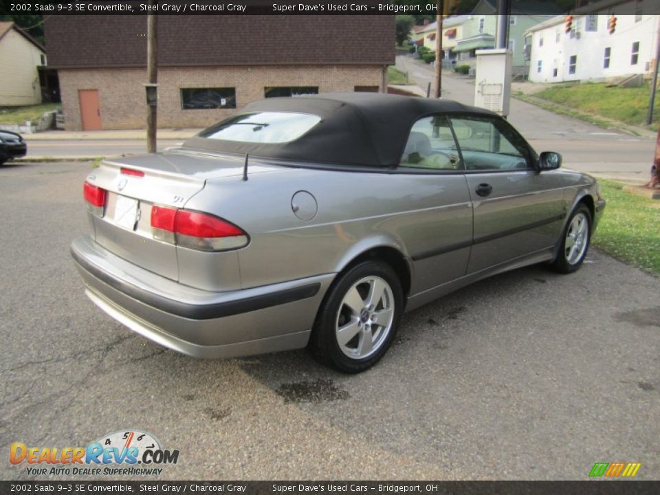 2002 Saab 9-3 SE Convertible Steel Gray / Charcoal Gray Photo #10