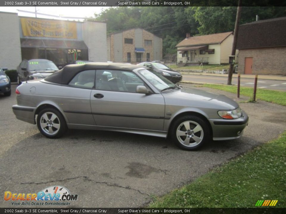 2002 Saab 9-3 SE Convertible Steel Gray / Charcoal Gray Photo #11