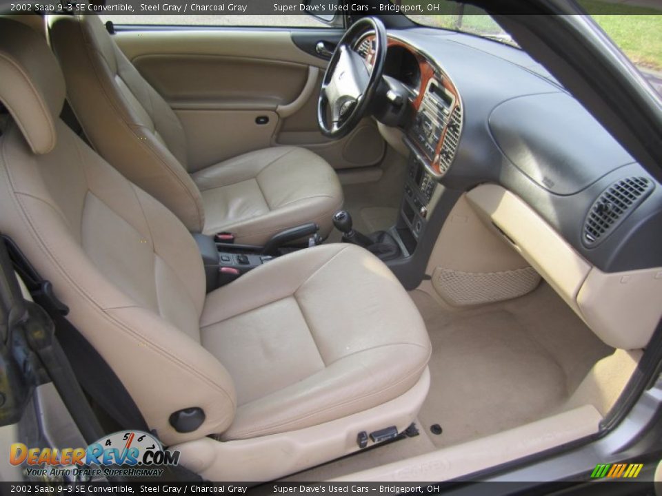 2002 Saab 9-3 SE Convertible Steel Gray / Charcoal Gray Photo #12