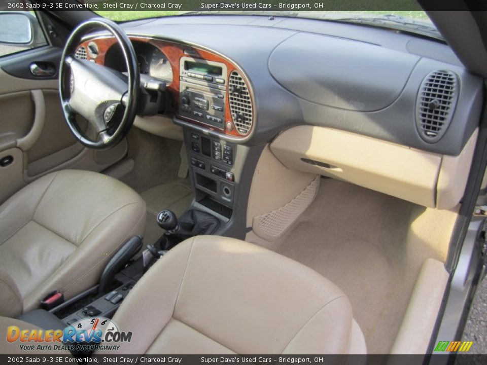 2002 Saab 9-3 SE Convertible Steel Gray / Charcoal Gray Photo #13