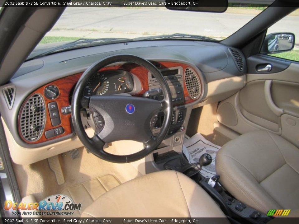 2002 Saab 9-3 SE Convertible Steel Gray / Charcoal Gray Photo #18